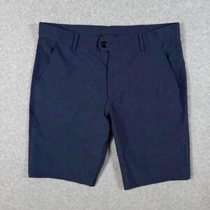 Greyson Mens Purple Green Geometric Honeycomb Print Golf Shorts Size 38